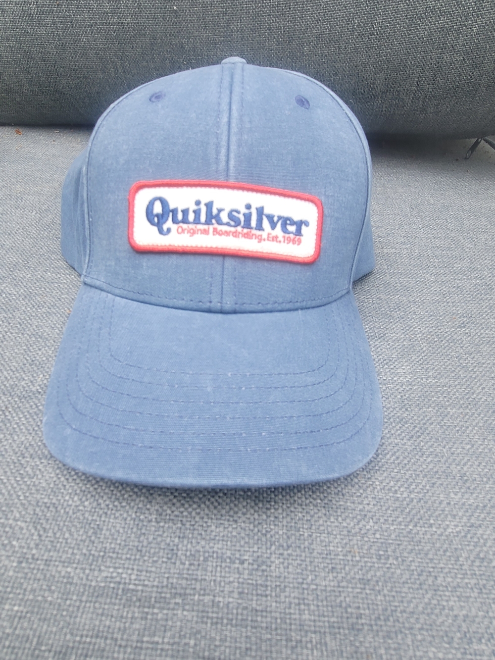 Quiksilver Blue Cap with Red-Trim Patch